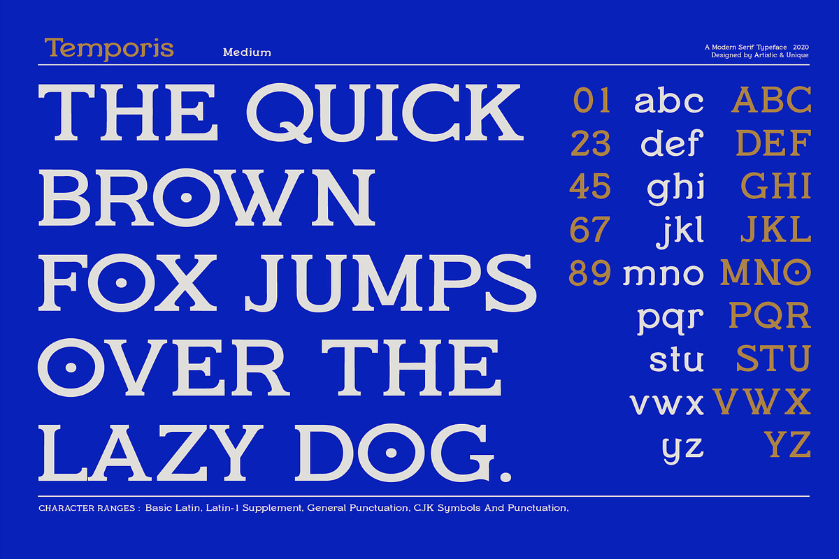 Temporis - Serif Font Family, a Serif Font by Artistic & Unique (Photo 2 of 13)