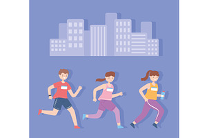 athletes people and city, a Person Illustration by studiogstock