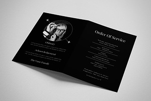 Grey Modern Funeral Program