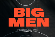 Bigmen All Caps Font, a Sans Serif Font by Yukita Creative (Thumbnail 1 of 11)