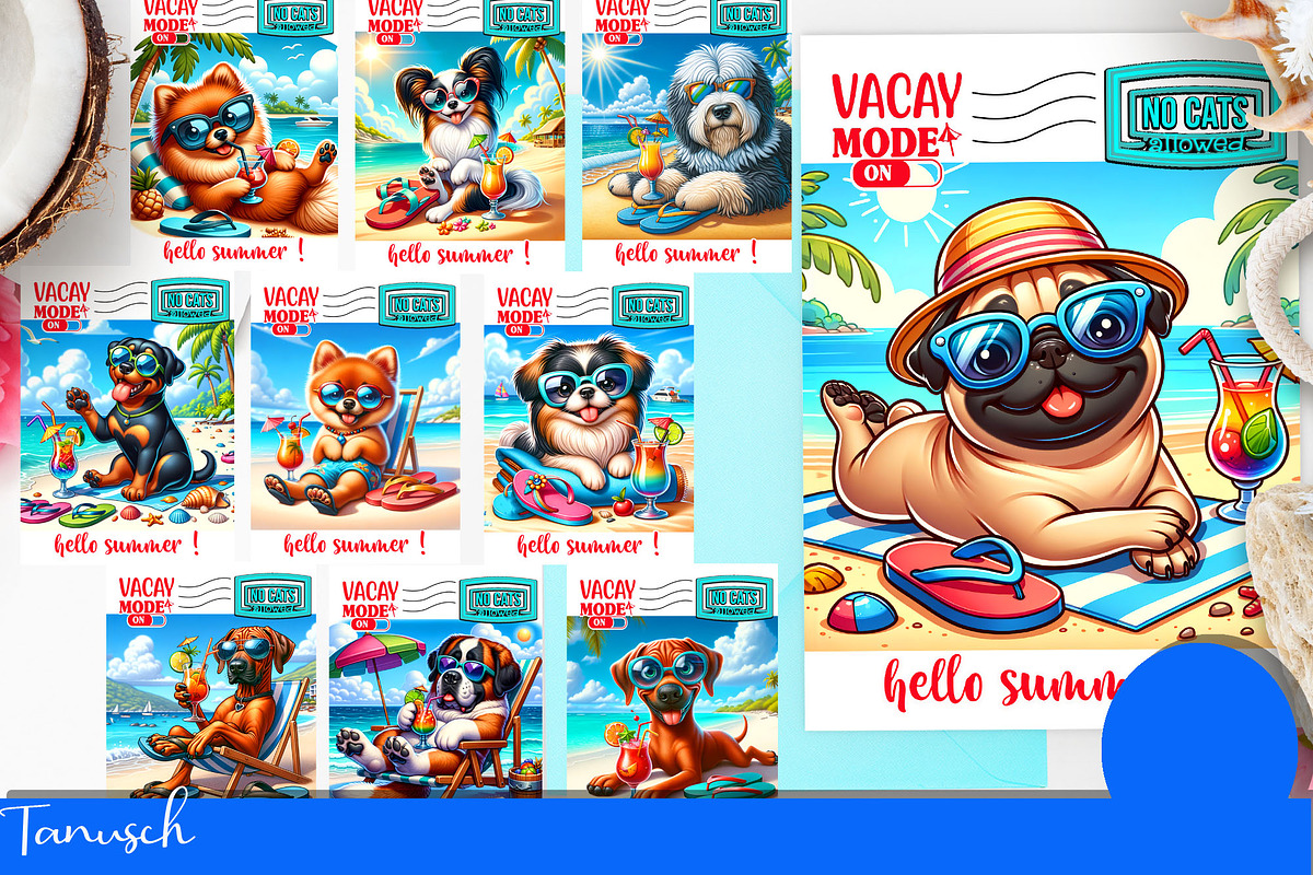 holiday dog breeds mega bundle, an Animal Illustration by TanuschArts (Photo 8 of 24)