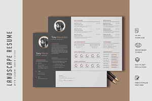 351. Landscape Resume Template