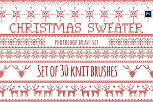 Christmas Sweater Brushes Photoshop