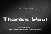 Neon Sunset – Futuristic Rounded Dis, a Serif Font by Wow Magic (Thumbnail 3 of 3)