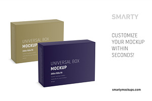 Universal Box Mockup 200x150x70