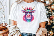 Coquette Highland Cow Bubblegum PNG, an Illustration by Sublimation Artist (Thumbnail 2 of 9)