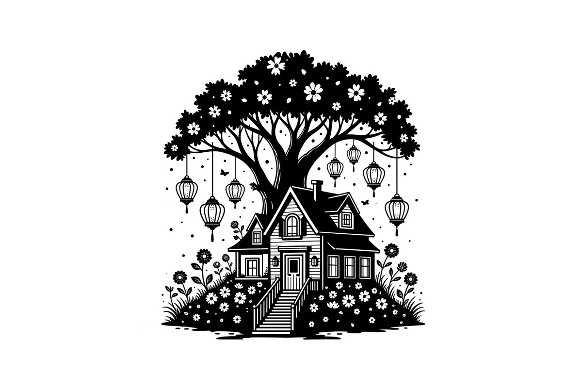 Tree House Silhouette SVG Bundle, an Illustration by jahid234 (Photo 8 of 31)