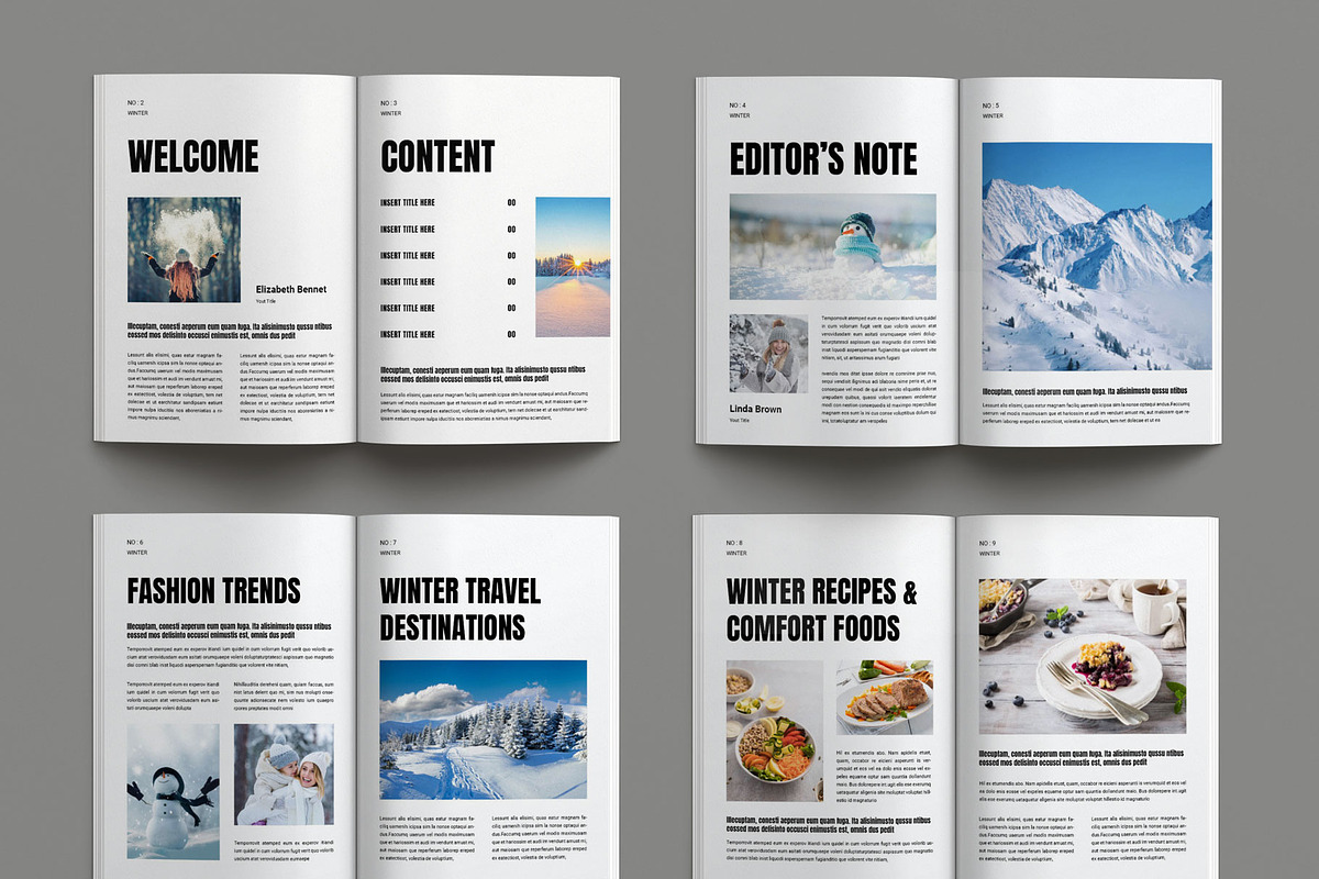Winter Magazine Template, a Magazine Template by Seeing-art (Photo 10 of 11)