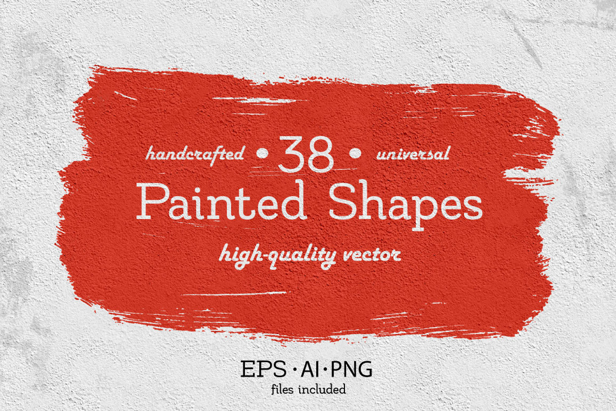 38 Universal Painted Shapes, a Texture Graphic by Artem Vorotnikov (Photo 1 of 6)