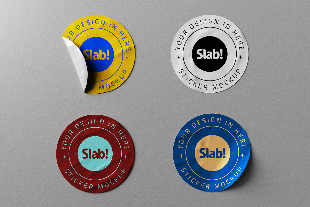 Sticker Mockup, a Product Mockup by SLAB! Design (Photo 3 of 7)