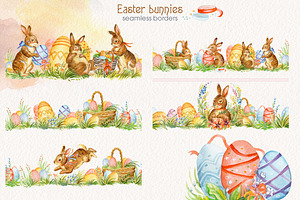 Easter Bunnies Watercolor Collection