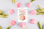 Happy Birthday watercolor collection, a Decorative Illustration by AlineArtStore (Thumbnail 12 of 13)
