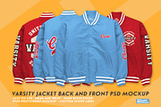 Varsity Jacket mockup psd front back, a Hoody Mockup by NH graphic (Thumbnail 1 of 10)