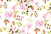 Tender Roses Seamless Pattern, a Pattern Graphic by Cheeba Ribba Designs (Thumbnail 3 of 3)