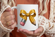 Preppy Rustic Back to School Pencil, a Seasonal Illustration by designcity5 (Thumbnail 4 of 4)