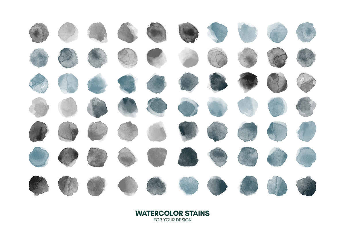 Huge set watercolor vector stains, a Texture Graphic by Ibrin's Shop (Photo 2 of 14)