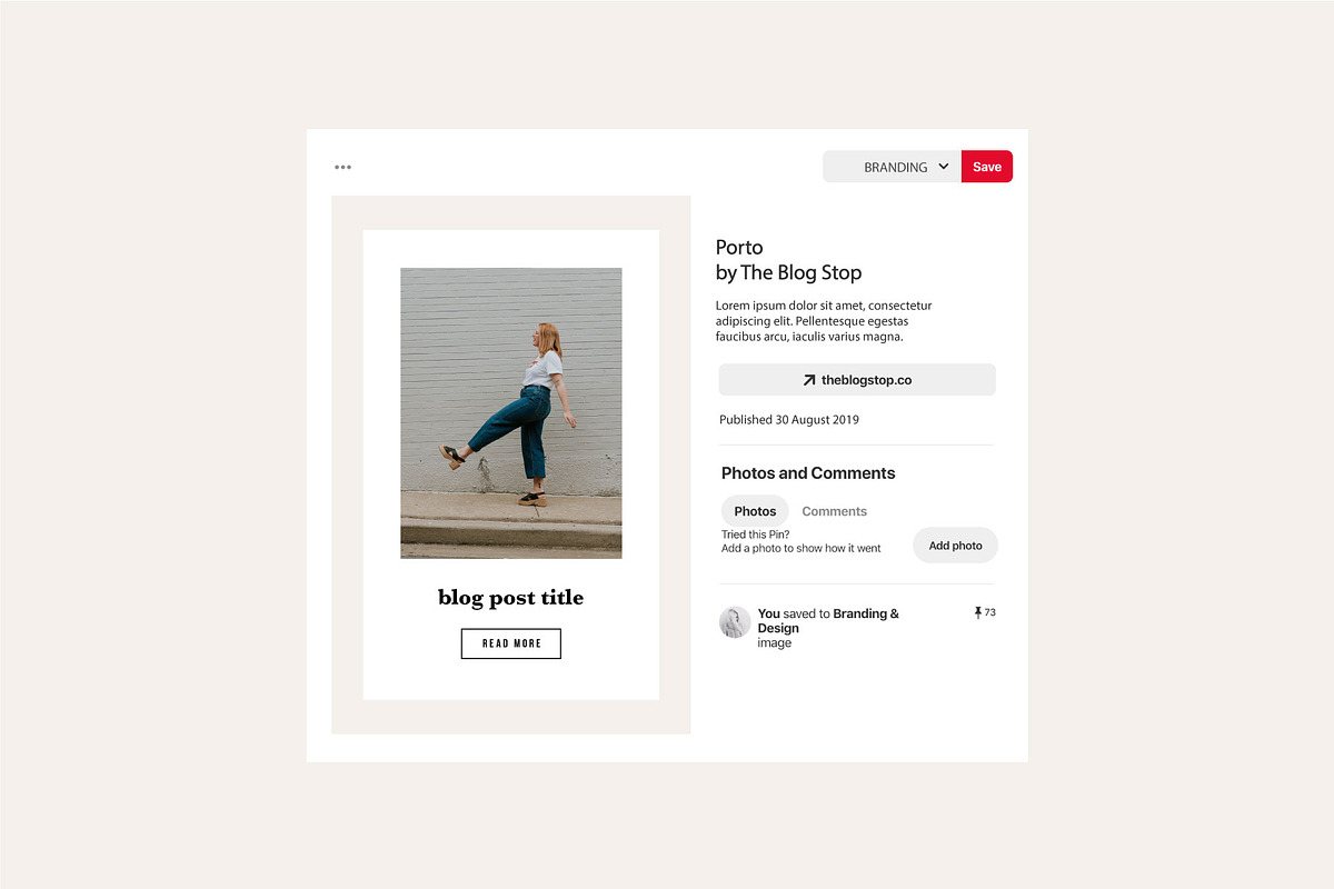 Porto Social Media Kit, a Social Media Template by The Blog Stop (Photo 10 of 11)