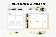 Routines & Goal Planner Set, a Stationery Template by Artflorara (Thumbnail 3 of 9)