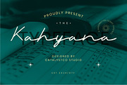 Kahyana Handwritten Script Font, a Script Font by Catalystco Studio (Thumbnail 1 of 7)