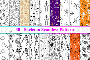 Skeleton Seamless Pattern, a Pattern Graphic by Digital Studio (Thumbnail 1 of 5)