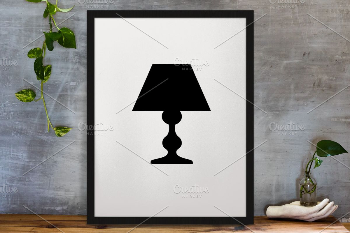 Lamp Silhouette SVG, a Technology Illustration by newminddesign (Photo 3 of 3)