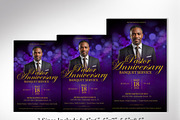 Pastor Anniversary Banquet Flyer, a Flyer Template by Four C Graphic (Thumbnail 2 of 10)