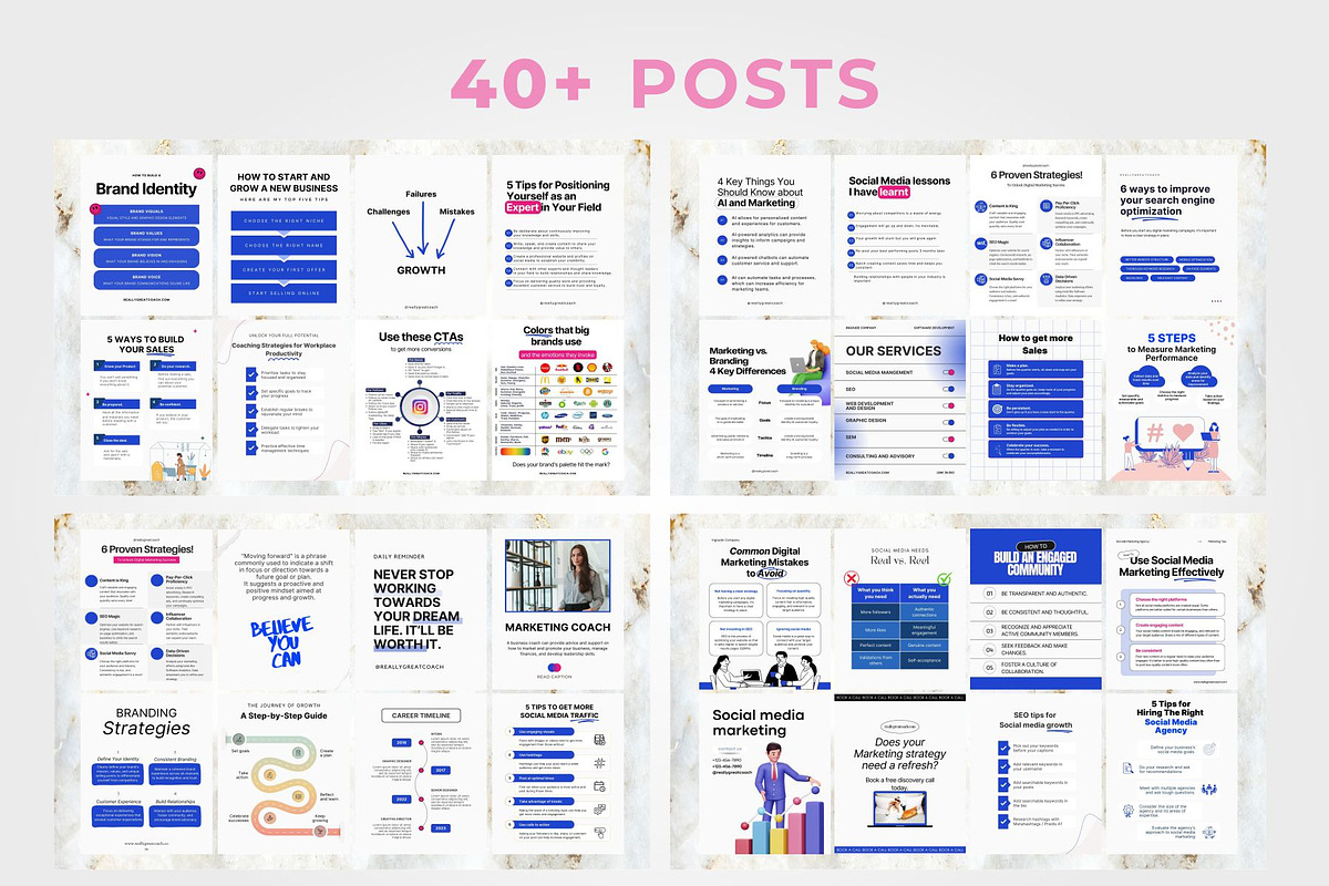 Marketing Coach Premade Social Media, a Social Media Template by Aks-Designs (Photo 3 of 7)