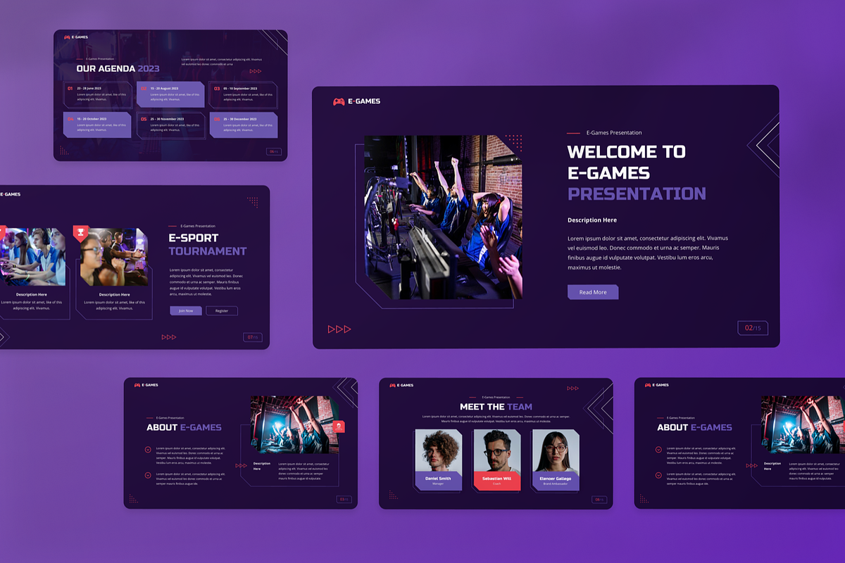 E-Games - Esports Gaming Powerpoint, a Presentation Template by SquidPixey (Photo 6 of 7)
