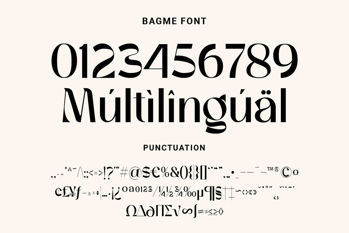 BAGME Stylish Display Font, a Sans Serif Font by Typebae (Photo 8 of 8)