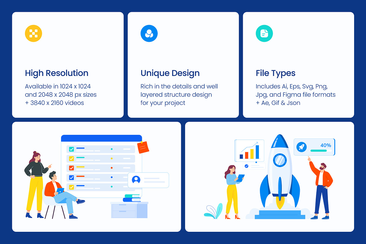80 Business Illustrations Bundle, a Finance Illustration by Brickclay (Photo 2 of 11)