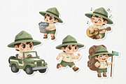 Adorable Park Ranger Kids Cartoon, an Education Illustration by Gohsantosa (Thumbnail 4 of 4)