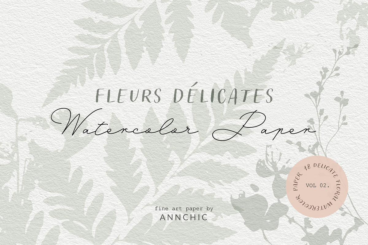 BUNDLE Floral watercolor paper, a Texture Illustration by Anna Sokol (Photo 4 of 71)