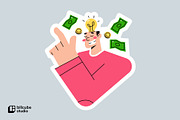 Income Ideas Vector Illustration, a Finance Illustration by Bilicube Studio (Thumbnail 1 of 3)