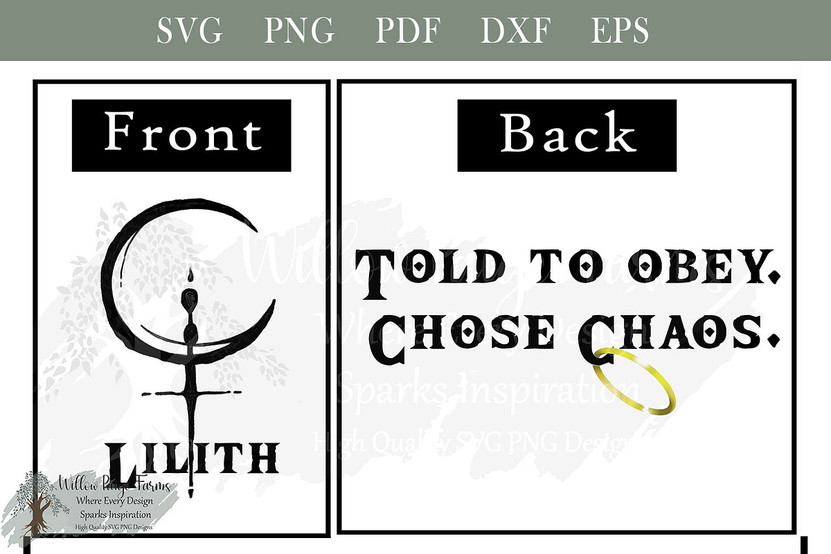 Told to Obey Chose Chaos Goth Witch, an Object Graphic by Willow Paige Farms (Photo 1 of 5)