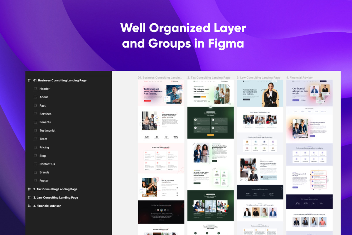 Modern Corporate UI Kit Template, an UI Kit Template by FleexStudio (Photo 4 of 4)