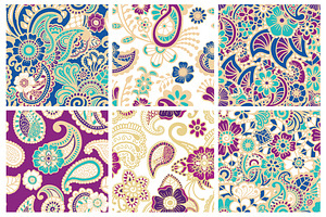 24 Seamless Paisley Patterns