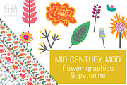 Mid Century Mod Flowers, an Icon by Little Star Creative (Thumbnail 1 of 3)