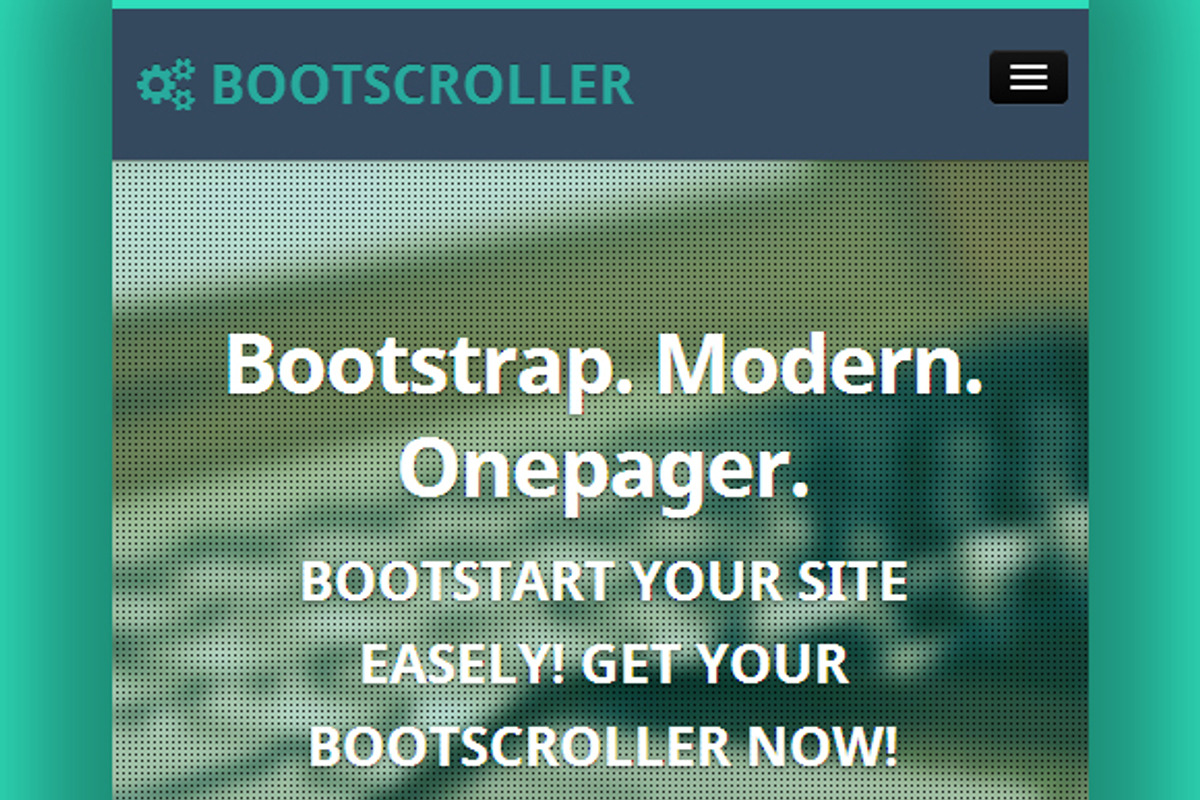 BootScroller one page Bootstrap resp, a Landing Page Template by Bootstraptor (Photo 3 of 4)