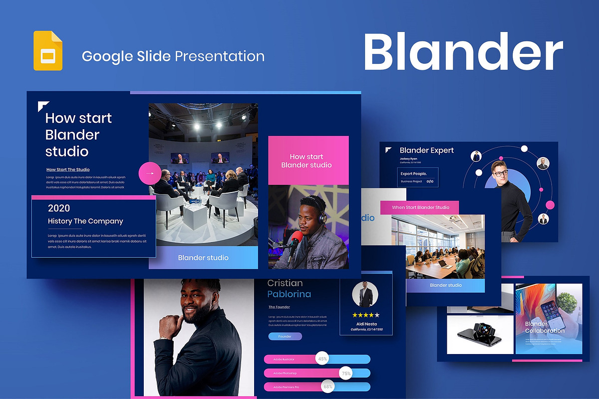 Blander - Business Google Slide Temp, a Presentation Template by Dens Creative Studio (Photo 1 of 6)