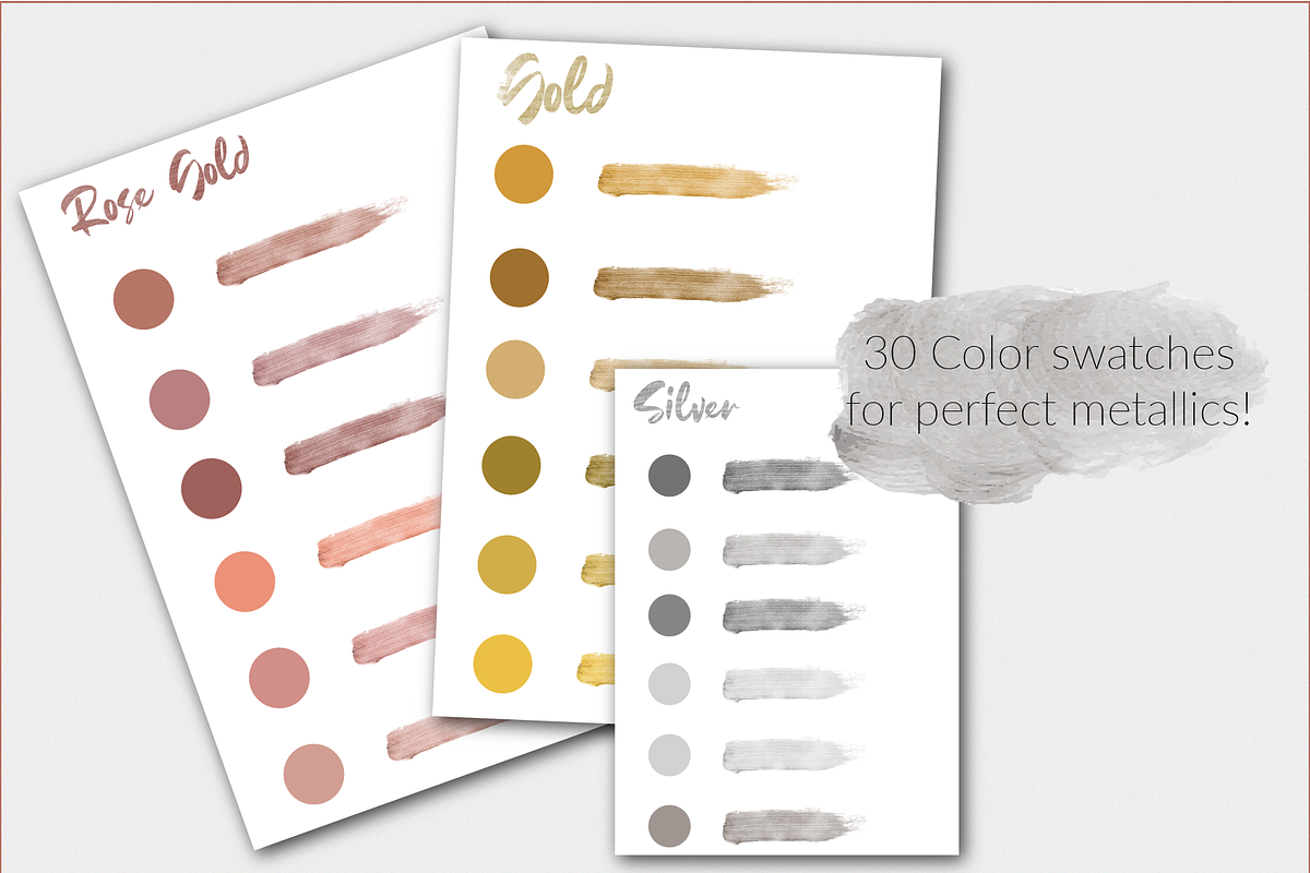 Metallic Brushes for AI, a Brush Add-On by CL Creative Studio (Photo 6 of 10)