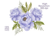 Watercolor Flowers & Cats collection, an Animal Illustration by Kira Konoshenko (Thumbnail 8 of 20)