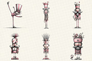 Quirky Nutcracker Christmas Clipart, an Illustration by DreamCafeArt (Thumbnail 3 of 8)
