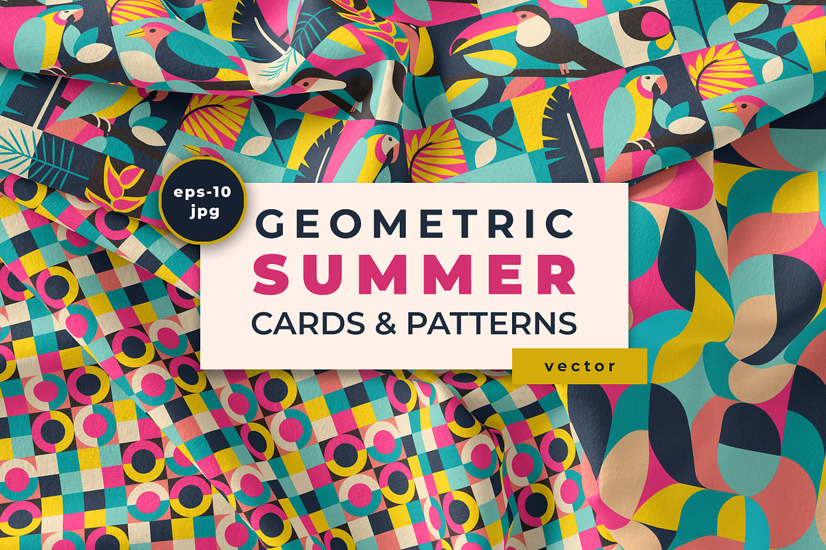 Geometric Vector Cards and Patterns