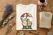 Two Cute Ducks In Green Rainboots, an Object Graphic by SharpMarketplace (Thumbnail 4 of 5)