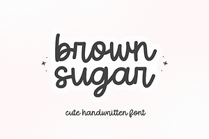 Brown Sugar Cute Script Font