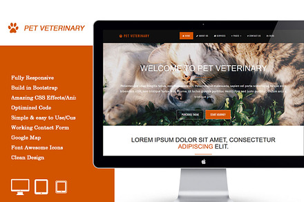 Pet Veterinary, a Bootstrap Template by VALIASOLUTION SHOP