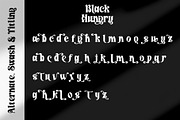 Black Hungry, a Serif Font by Letterara (Thumbnail 8 of 10)