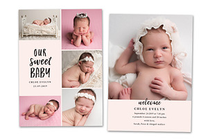 Birth Announcement Template CB145