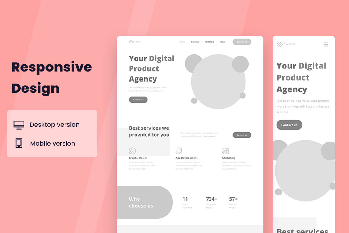 Digital Agency Wireframe Website, a Wireframe Template by INSPR STD (Photo 3 of 6)