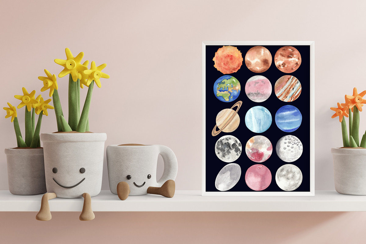 Space Alphabet Set - watercolor, an Animal Illustration by Visual Animal (Photo 7 of 10)